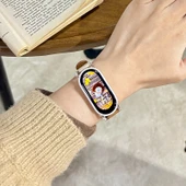 Xiaomi Bileklik 9 Kordonu - Sevimli Ayı Desenli - Kayısı/Kahverengi - 3