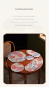 Retro Balkabağı Çift Taraflı Çay Altlığı - Yayoi Balkabağı Desenli Oval - Büyük Boy - 8