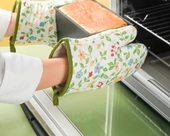 Isıya Dayanıklı Fırın Eldiveni - [Kalınlaştırılmış] Kırmızı Çizgili Tek thumbnail 7