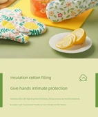 Isıya Dayanıklı Fırın Eldiveni - [Kalınlaştırılmış] Kırmızı Çizgili Tek thumbnail 10