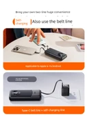 10000mAh Taşınabilir Şarj Aleti - Type-C Kablolu - Gece Siyahı - 4