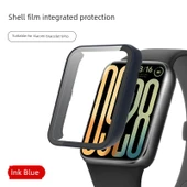 Xiaomi Bileklik 9 Pro Uyumlu Mürekkep Mavi PC Kılıf ve Temperli Film - 1