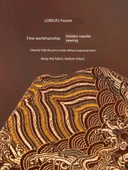Çin Tarzı Brokar Çay Matı - Mor Yasak Renkli-Kırmızı - Bardak Altlığı 9x9cm - 4