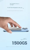 Vivo Uyumlu Manyetik Kablosuz Powerbank - 10000mAh - Mavi - 8