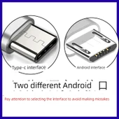 Type-C Lightning Micro USB Android Adaptör - Apple Dişi - Android Erkek - Siyah - 8