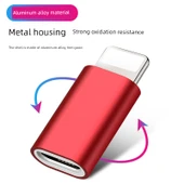 Type-C Lightning Micro USB Android Adaptör - Type-C Dişi - Android Erkek - Siyah - 4