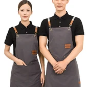 Su Geçirmez Kanvas Önlük - 306 Derin Kahve thumbnail 6