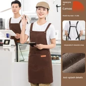 Su Geçirmez Kanvas Önlük - 306 Derin Kahve thumbnail 1