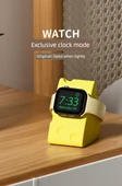 Apple Watch Silikon Şarj Standı - Peynir Rengi - 9