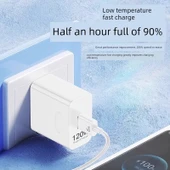 Huawei Nova ve Mate Serisi için 120W Hızlı Şarj Aleti - 1m ve 1.5m Kablolu (2 Kablolu) - 4