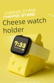 Apple Watch Silikon Şarj Standı - Peynir Rengi - 7