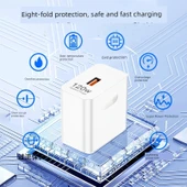 Huawei Nova ve Mate Serisi için 120W Hızlı Şarj Aleti - 1m ve 2m Kablolu (2 Kablolu) - 5