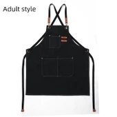 Artizan Kanvas Denim Önlük - Yetişkin Siyah (Kalınlaştırılmış) thumbnail 1