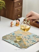 Çin Zen Stil Çay Matı Masa Örtüsü - [Dongli Krizantem] Çay Matı - 2