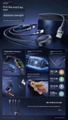 1.2m Siyah 3'ü 1 Arada Hızlı Şarj Kablosu - Lightning, Micro USB, USB-C ve Apple Watch Uyumlu - 5