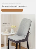Elastik Ark Sandalye Kılıfı - Çimen Yeşili + Açık Gri - Tekli Paket - 9