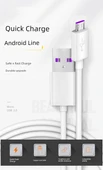 Android Micro USB Data Kablosu - 5A Hızlı Şarj - 0.25M - 2'li Paket - 5