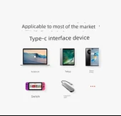 USB OTG Manyetik Adaptör - [Işıklı Düz Başlıklı Ayrı TYPE-C Manyetik Taban Yuva] Manyetik Erkek Başlık Gerektirir - 9