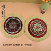Dokuma İpek Yuvarlak Mat - Koyu Mavi - 20cm - 9