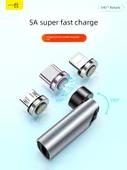 5A Manyetik Adaptör Kablosu 2m - Kırmızı (Manyetik Başlıksız) - 5