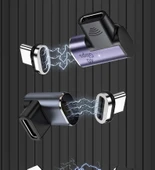 USB OTG Manyetik Adaptör - [Işıklı Düz Başlıklı Ayrı TYPE-C Manyetik Taban Yuva] Manyetik Erkek Başlık Gerektirir - 6