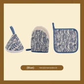 Üç Parça Mutfak Seti - Mavi thumbnail 1