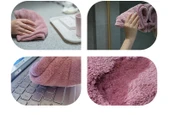 Kore Tarzı Sevimli El Havlusu - Fasulye Ezmesi Kırmızısı + Haki - 250x20x350mm - 11
