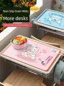 Çocuk Silikon Amerikan Servisi - Pembe Tatlı Miyav - 40x60cm - 11