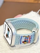 Apple Watch 41mm Siyah iwatch7/8/9 için Örgü Manyetik Kordon - 5