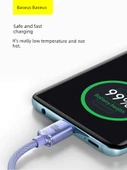 100W USB-C - USB-C Şarj Kablosu - Mavi 2m Çift C Portlu - 5