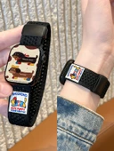 Apple Watch 41mm Siyah iwatch7/8/9 için Örgü Manyetik Kordon - 6