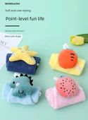 Çizgi Film Desenli Asılabilir Süper Emici El Havlusu - Uçsuz Mavi/Sakura Tozu (2'li Paket) - 11