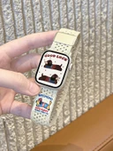 Apple Watch 41mm Siyah iwatch7/8/9 için Örgü Manyetik Kordon - 10