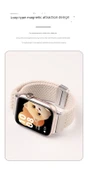 Honor Watch 5 Üzüm Moru Manyetik Örgü Kordon - Siyah Konnektör - 8