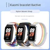 Xiaomi Bileklik 8 Active Dokuma Kordon - Yedi Renk [Nylon, Gümüş Çerçeve] - 2
