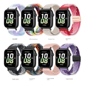 Honor Watch 5 Üzüm Moru Manyetik Örgü Kordon - Siyah Konnektör - 5