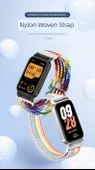 Xiaomi Bileklik 8 Active Dokuma Kordon - Yedi Renk [Nylon, Gümüş Çerçeve] - 7