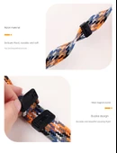 Honor Watch 5 Üzüm Moru Manyetik Örgü Kordon - Siyah Konnektör - 11