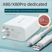 80W Hızlı Şarj Aleti - Şarj Başlığı + 2 Adet 2 Metre Kablo - 1