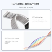 Xiaomi Bileklik 8 Active Dokuma Kordon - Yedi Renk [Nylon, Gümüş Çerçeve] - 5