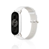 Xiaomi Mi Band 8/NFC Uyumlu Deri Kayış - Kayısı Rengi - 6