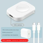 Apple Watch Kablosuz Şarj Aleti - Type-C - 2m Çift Type-C Kablo + PD20W Adaptör - 1