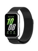 Samsung Galaxy Fit3 Uyumlu Metal Tek Sıra Çelik Kordon - Rose Gold - 6