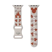 42mm (1~3. Nesil) Apple Watch Uyumlu Silikon Kordon ve Ekran Koruyucu - Yıldız Işığı Kahverengi - 1