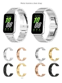 Samsung Galaxy Fit3 Uyumlu Metal Tek Sıra Çelik Kordon - Rose Gold - 3