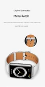Huawei Watch Fit/NEW/Elegant Deri Kordon - Siyah Konnektör - Pembe - 10