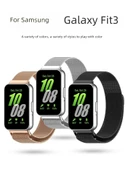 Samsung Galaxy Fit3 Uyumlu Metal Tek Sıra Çelik Kordon - Rose Gold - 7