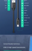 Mini USB Dirsekli Data Kablosu - 0.15m - Sola Bükümlü - 9
