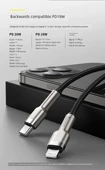 iPhone 15 için 50cm Siyah Örgülü USB Hızlı Şarj Kablosu - 7