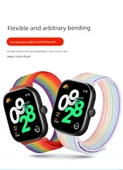 Xiaomi Bracelet 8Pro/9Pro Uyumlu Ordu Yeşili Naylon Örgü Kordon - 7